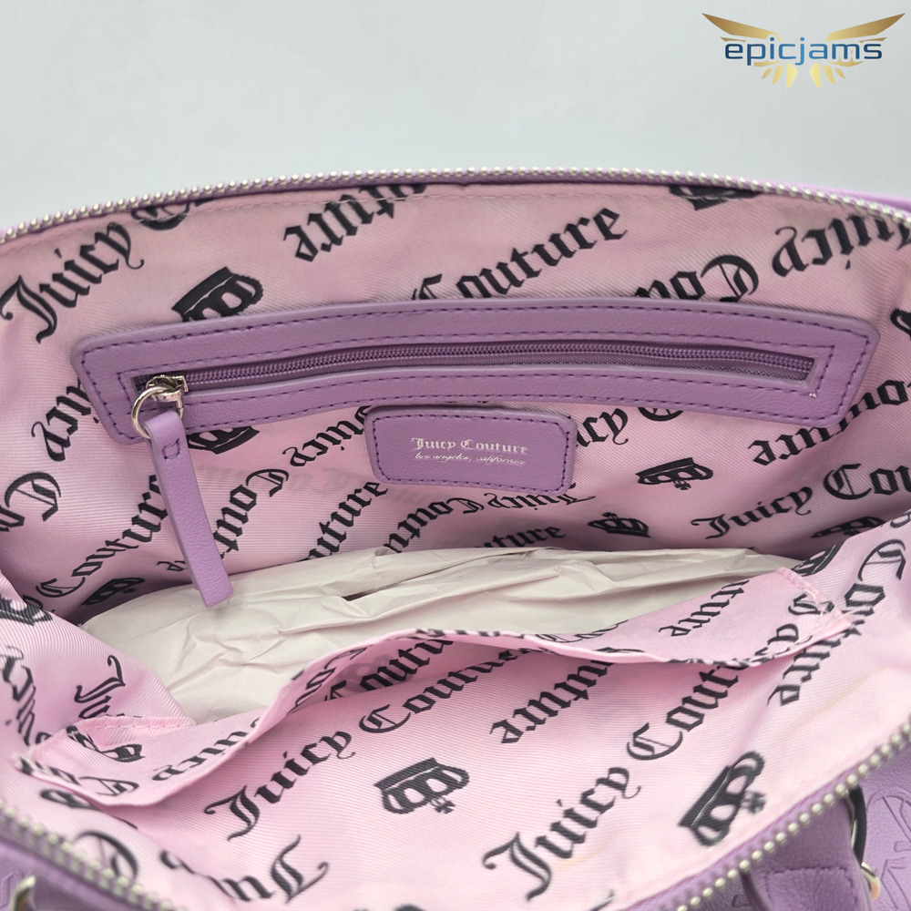 Juicy Couture Heritage Sporty Lavender Satchel Bag New - Picture 7 of 9